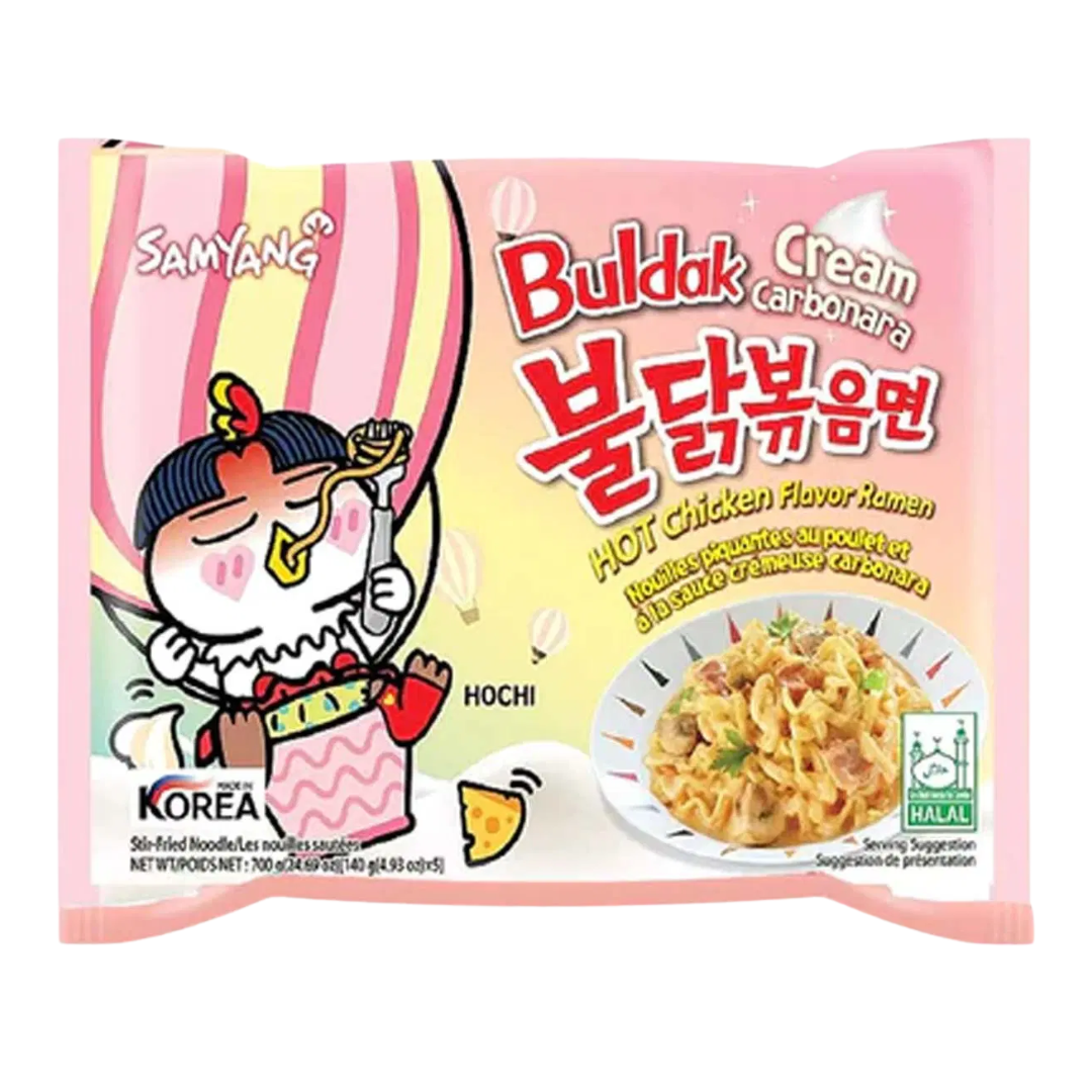 Buldak Samyang Hot Chicken Ramen Cream Carbonara (5x140g)