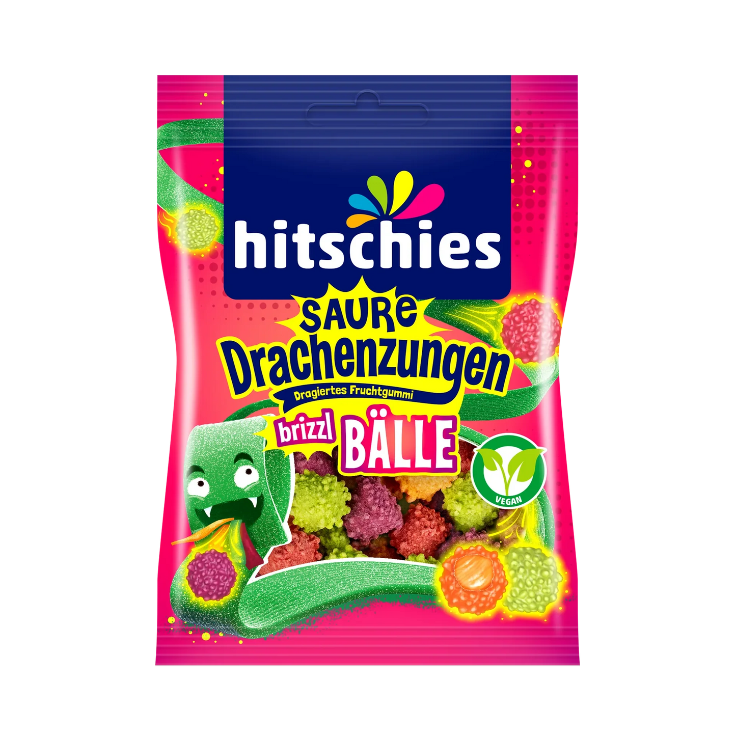 Hitschies Saure Drachenzungen brizzl Bälle (12x100g)