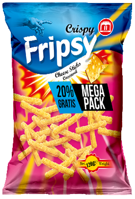 Fripsy Cheese Sticks Mega Pack 120 g – knusprige Käse-Snacks mit intensivem Geschmack, ideal für Kioske, Snackautomaten und den internationalen Snackgroßhandel