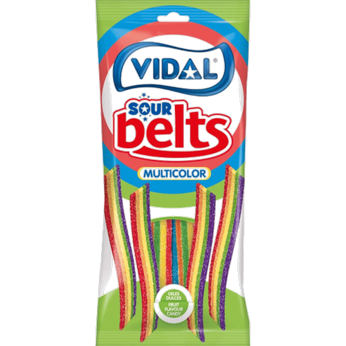 Vidal HALAL Sour Rainbow Belts (14x90g)
