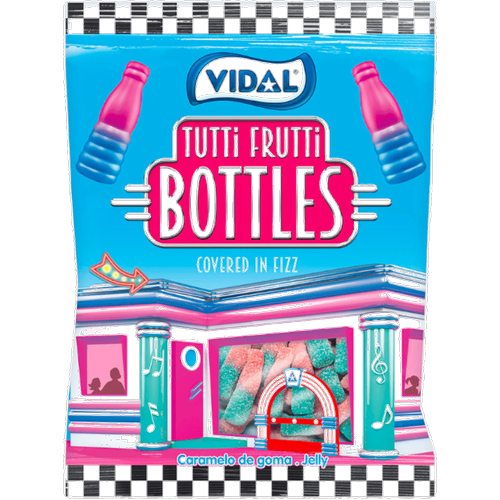 Vidal HALAL Tutti Frutti Bottles (14x90g)