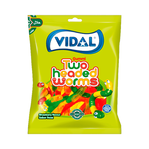Vidal HALAL Two headed worms (14x90g)